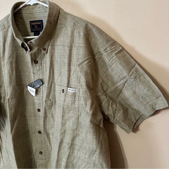 Woolrich men’s casual button down collared shirt short sleeve size 2X Tall NEW - Picture 2 of 6